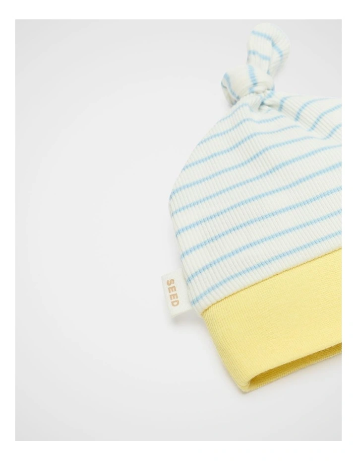 Stripe Knotted Beanie in Arctic image 2