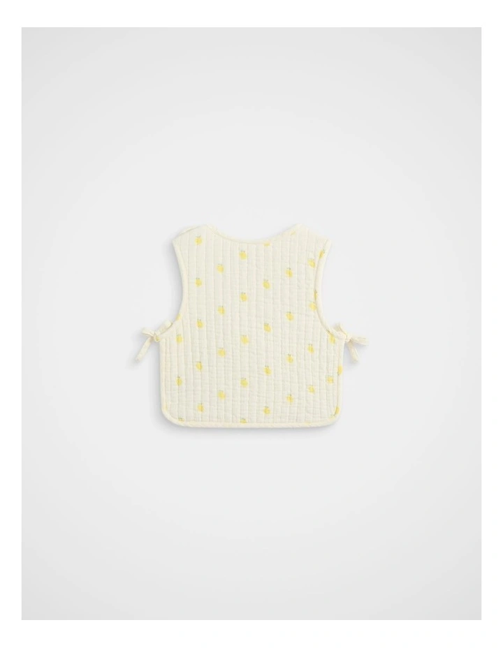 Quilted Smock Bib in Classic Cream image 2