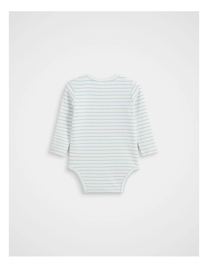 Stripe Rib Bodysuit in Arctic image 2