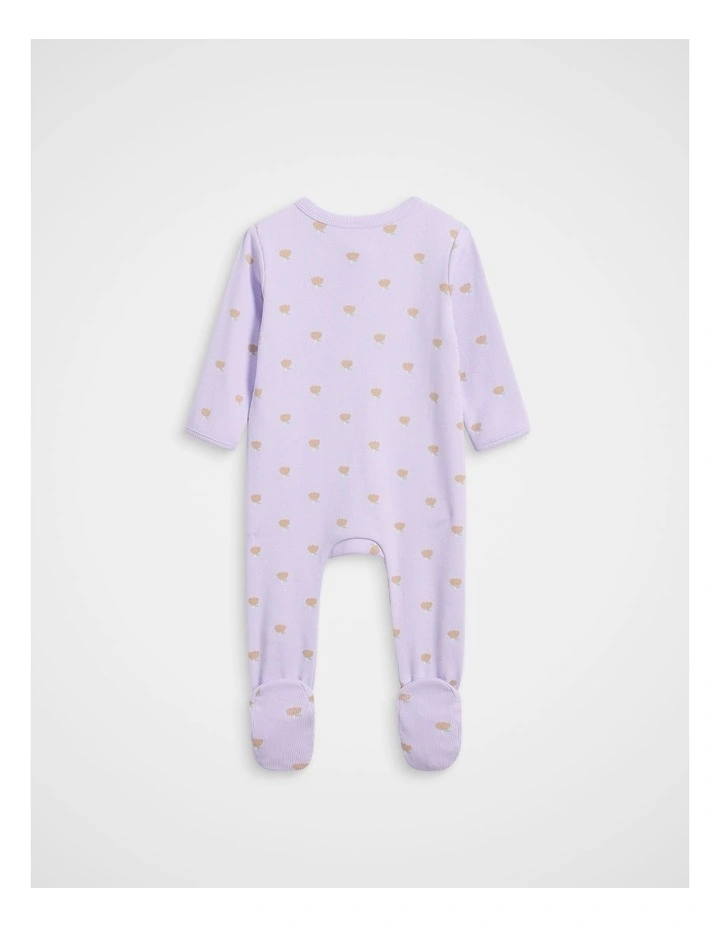 Rib Footed Jumpsuit in Lavender image 2