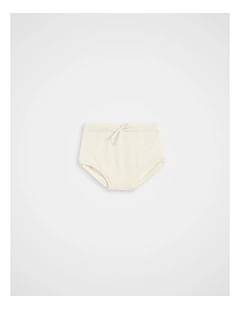 Pointelle Knit Bloomer in Classic Cream