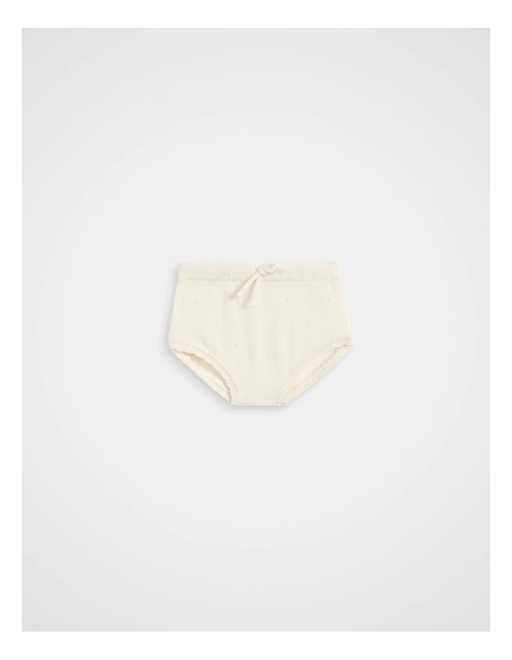 Pointelle Knit Bloomer in Classic Cream image 1