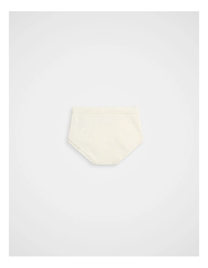 Pointelle Knit Bloomer in Classic Cream image 2