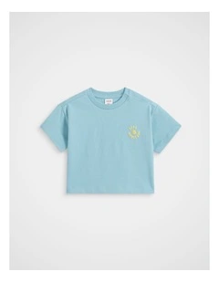 Bubble Logo Tee in Nebula Blue