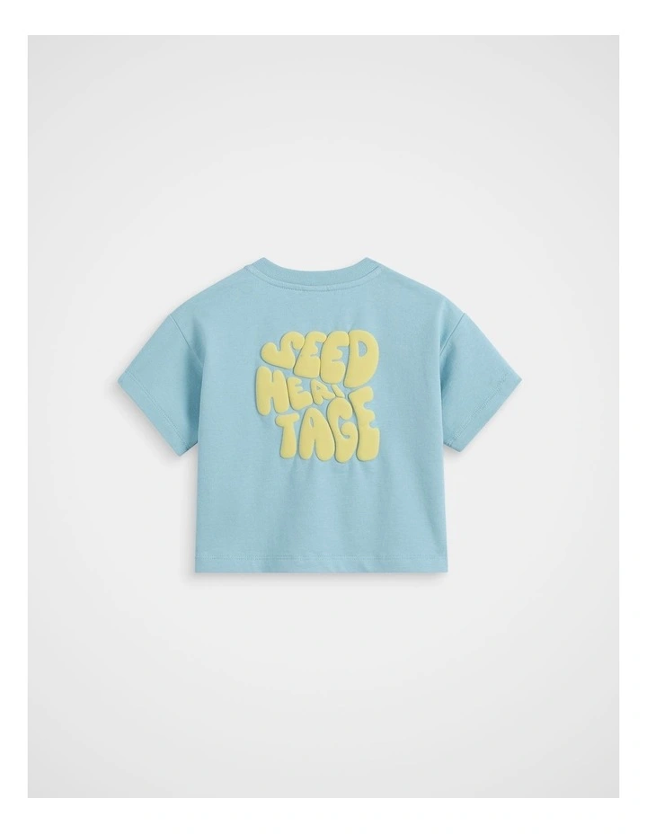 Bubble Logo Tee in Nebula Blue image 2
