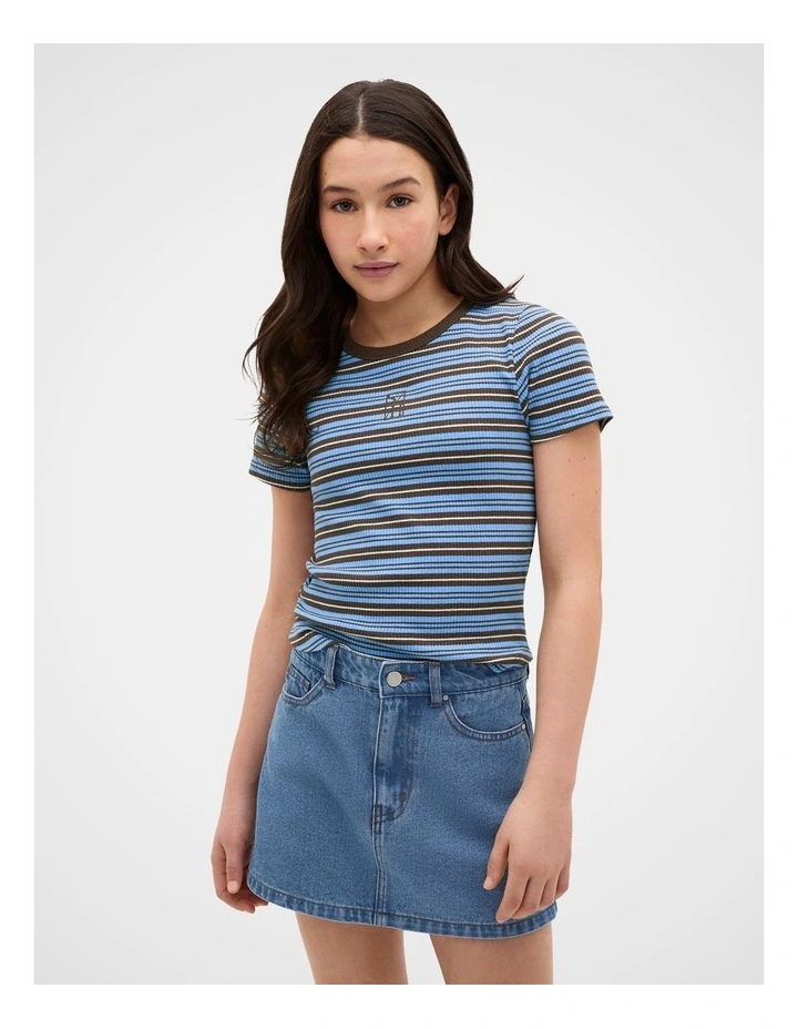 Stripe Logo Rib Tee image 2