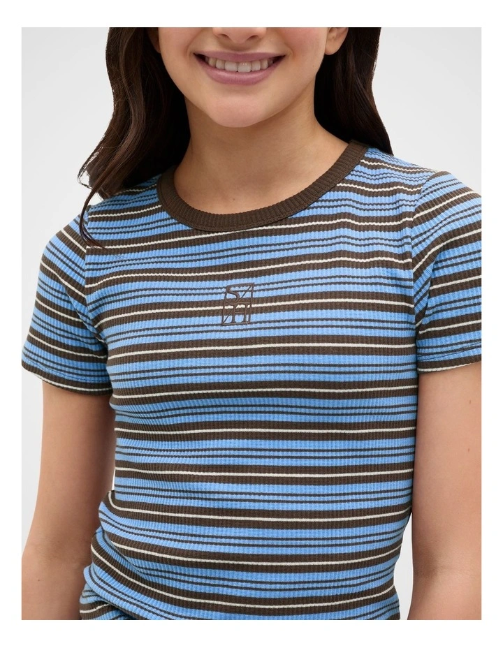 Stripe Logo Rib Tee image 4