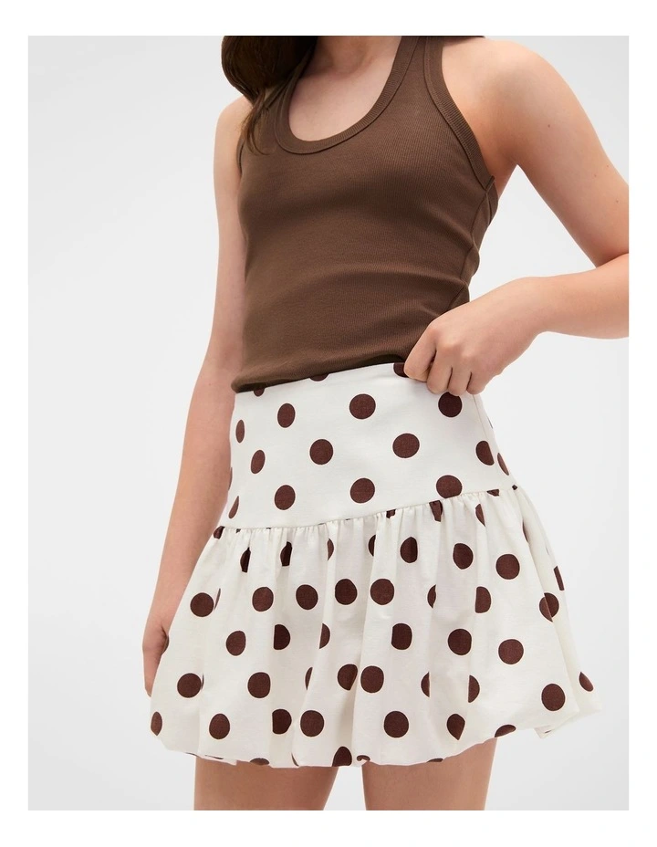 Spot Bubble Skirt in Classic Cream image 1