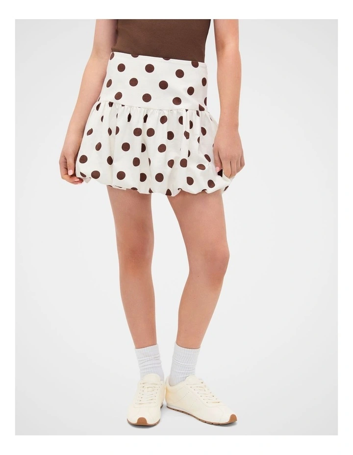 Spot Bubble Skirt in Classic Cream image 4
