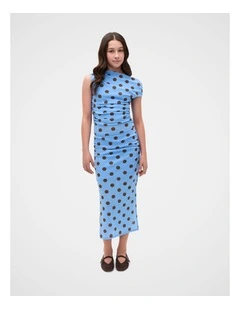 Mesh Spot Skirt in Bluebell