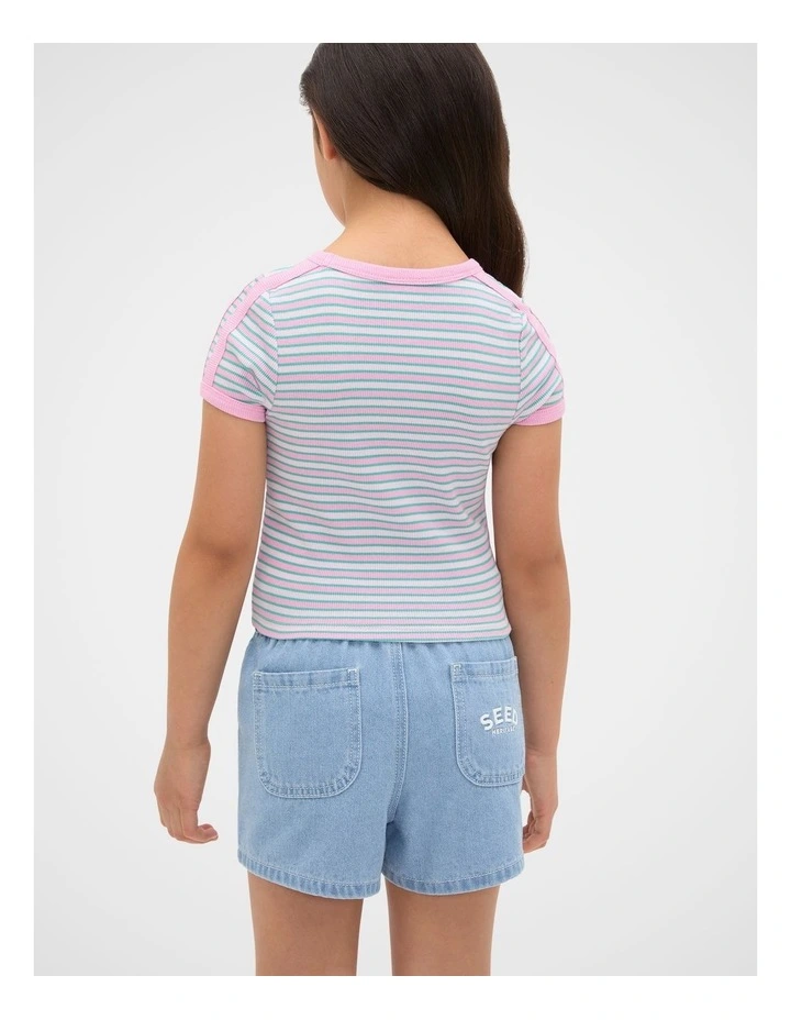 Stripe Logo Rib Tee image 2