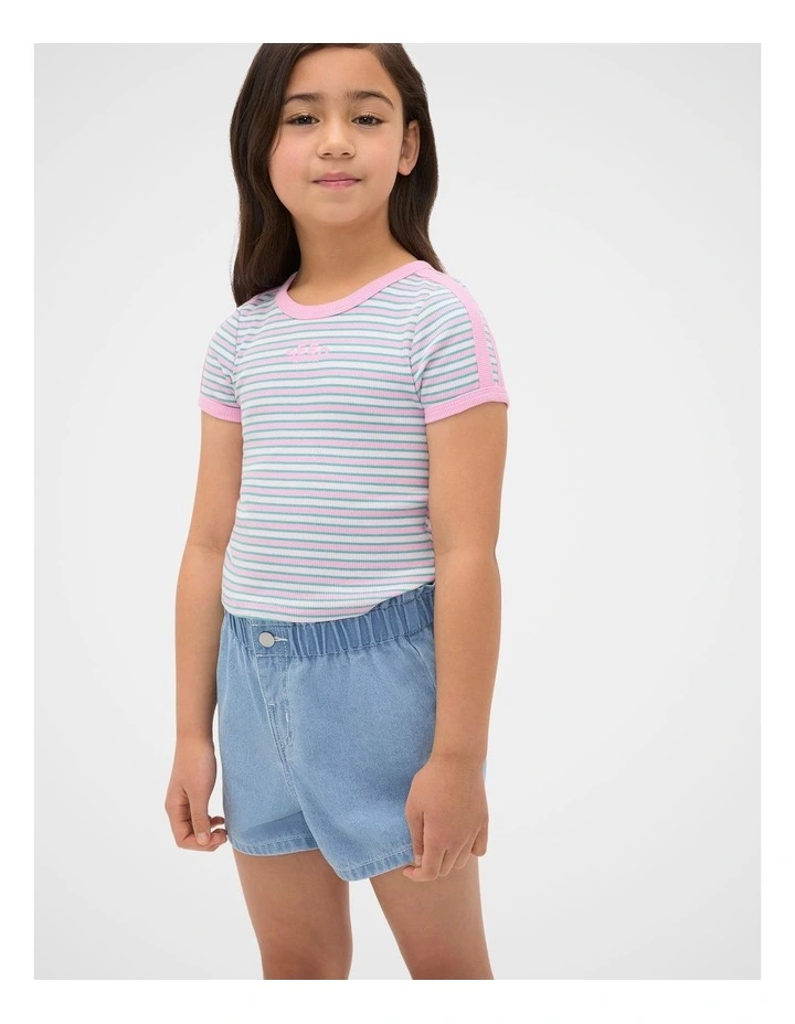 Stripe Logo Rib Tee image 3