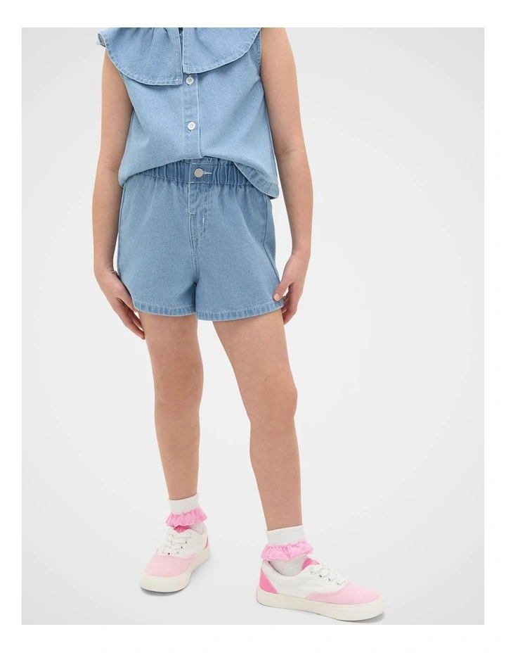 Denim Short in Light Wash image 1