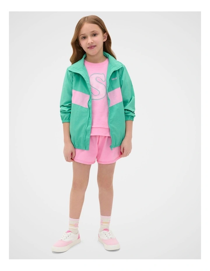 Striped Runner Short in Candy Pink image 2
