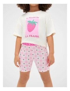 Strawberry Bike Short in Classic Cream