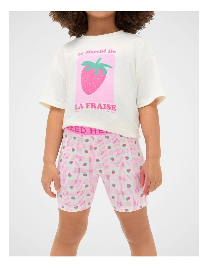 Strawberry Bike Short in Classic Cream image 1