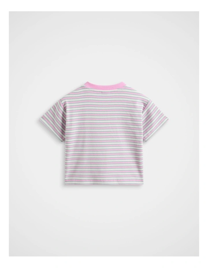 Stripe Relaxed Tee in Multi image 2