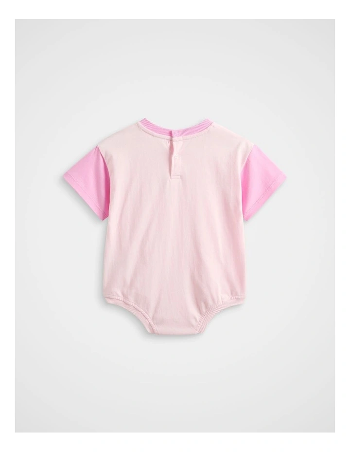 Colour Block Logo Romper image 2