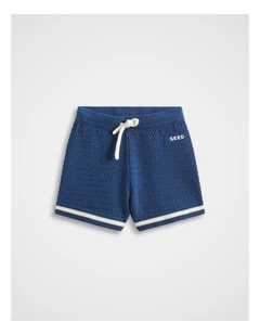 Knit Short in Washed Navy