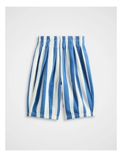 Stripe Balloon Pant in Bright Blue