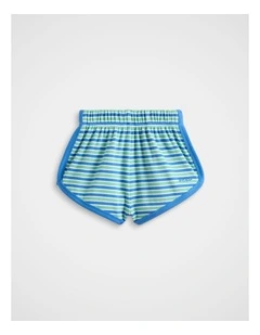 Sporty Rib Short in Mint Stripe