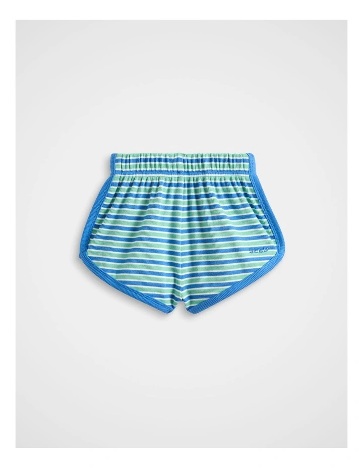 Sporty Rib Short in Mint Stripe image 1
