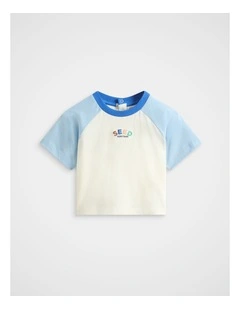 Raglan Logo Tee in Multi