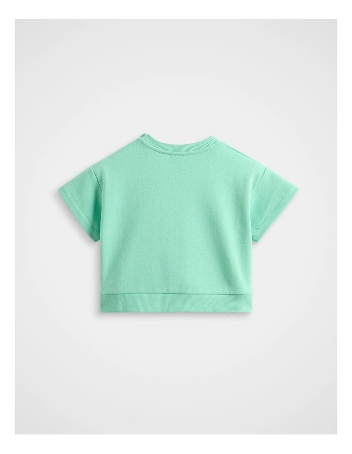 Graphic Track Tee in Washed Mint image 2
