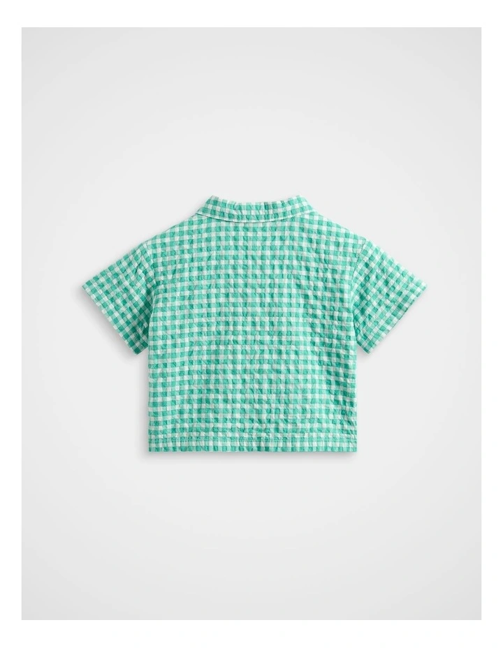 Check Shirt in Mint Check image 2