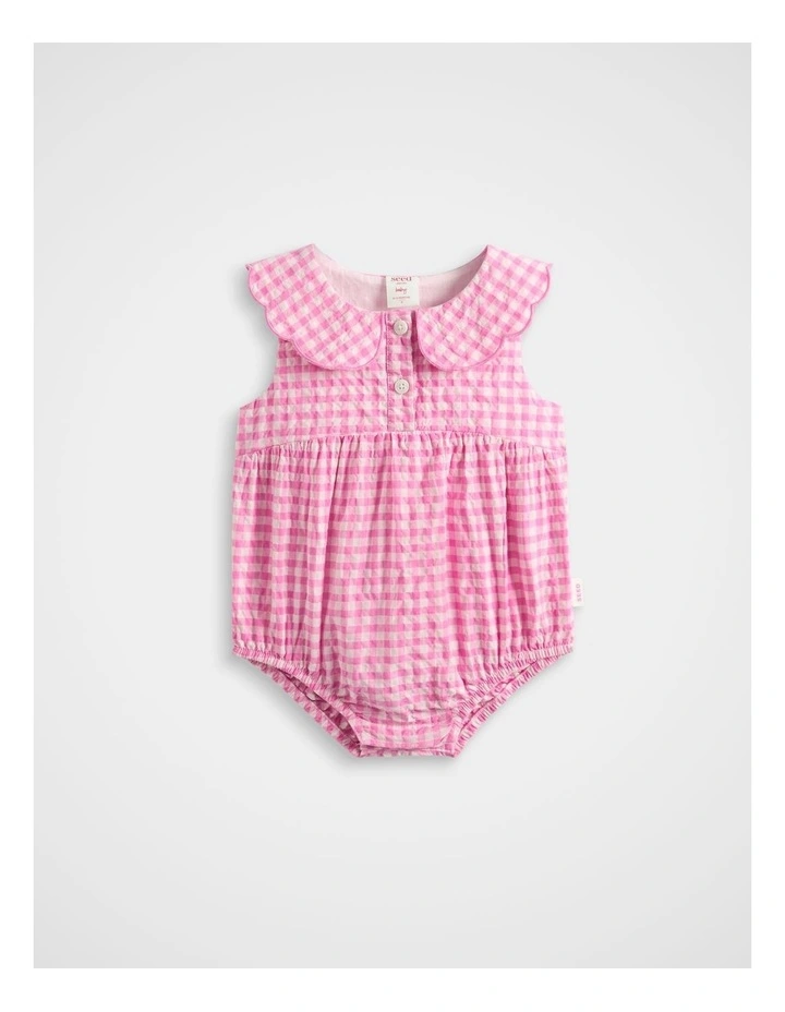 Gingham Scallop Romper image 1