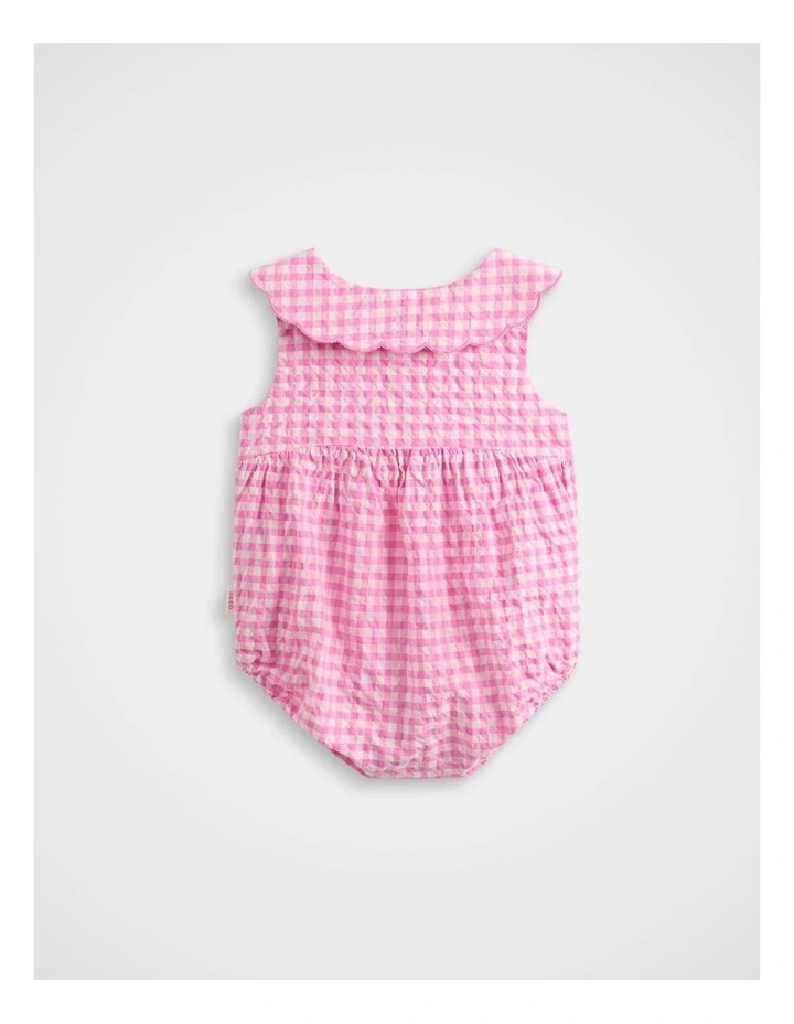 Gingham Scallop Romper image 2