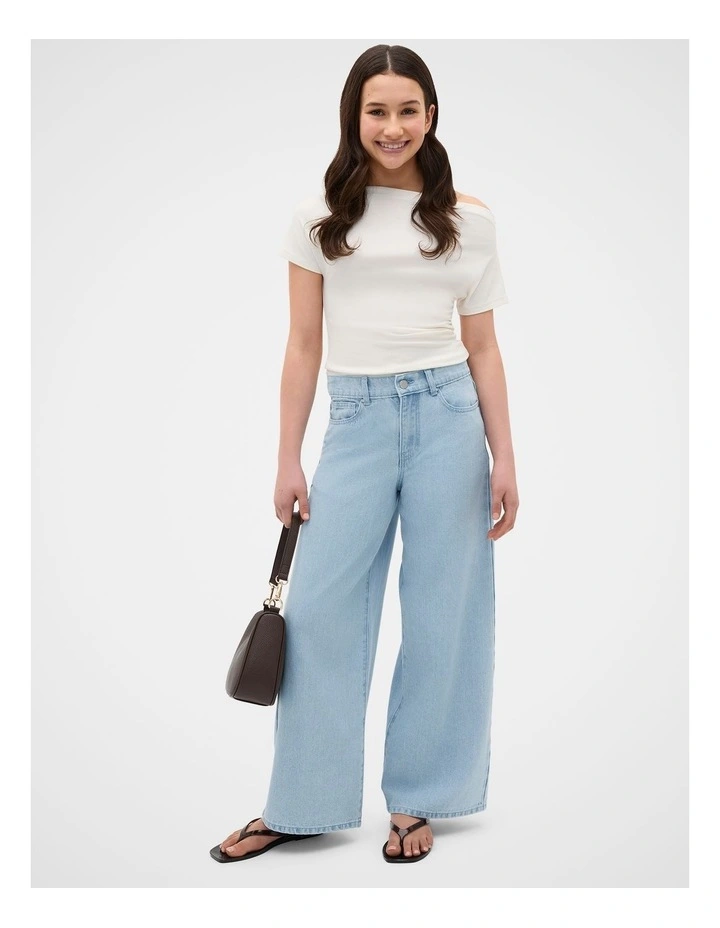 Core Straight Jean in Powder Blue Wash image 2