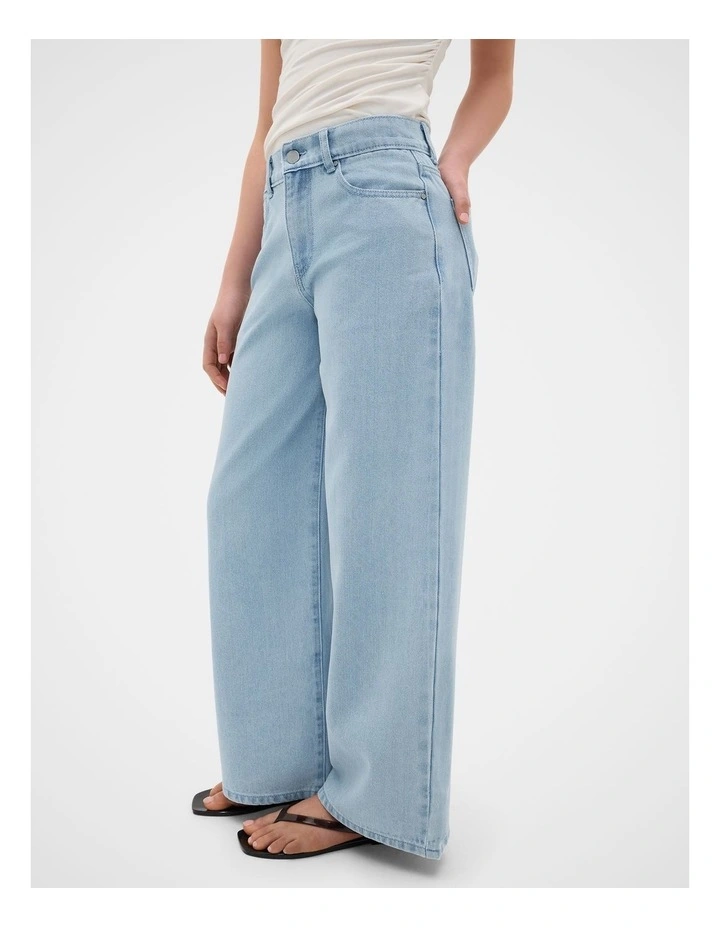 Core Straight Jean in Powder Blue Wash image 3