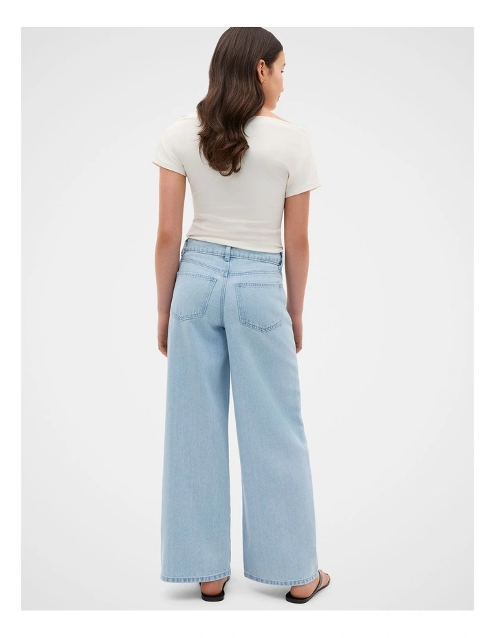 Core Straight Jean in Powder Blue Wash image 4