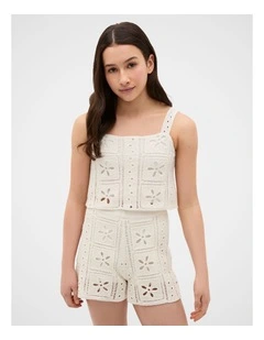 Crochet Cami in Classic Cream