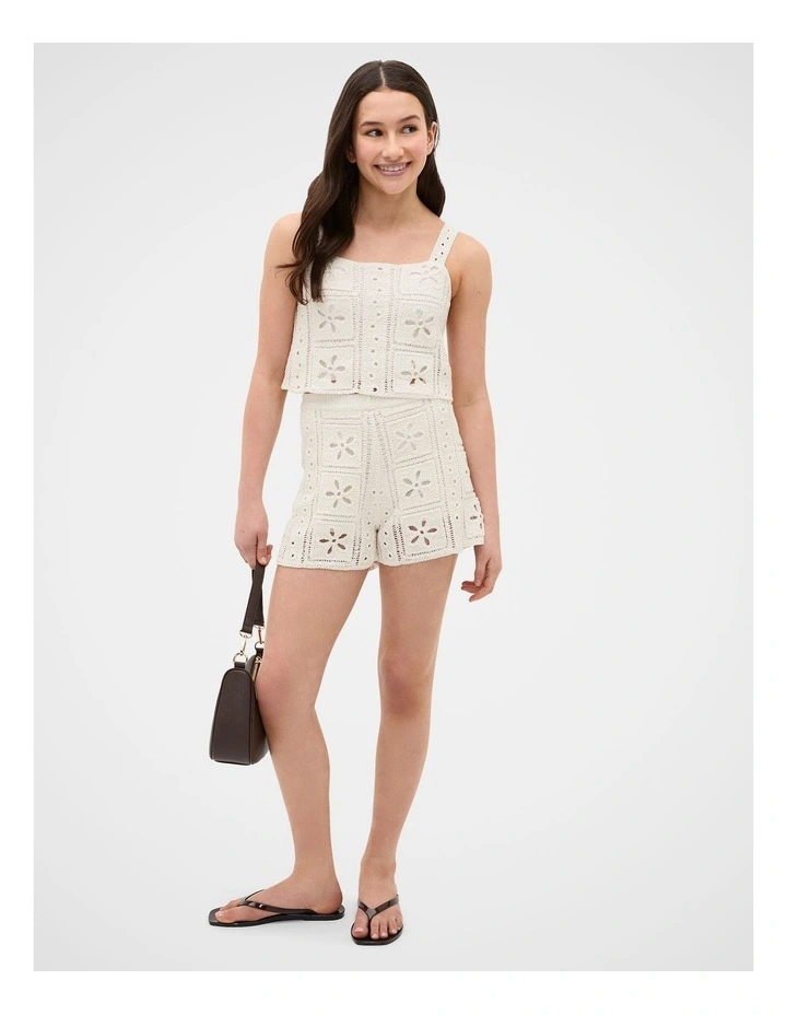 Crochet Cami in Classic Cream image 2