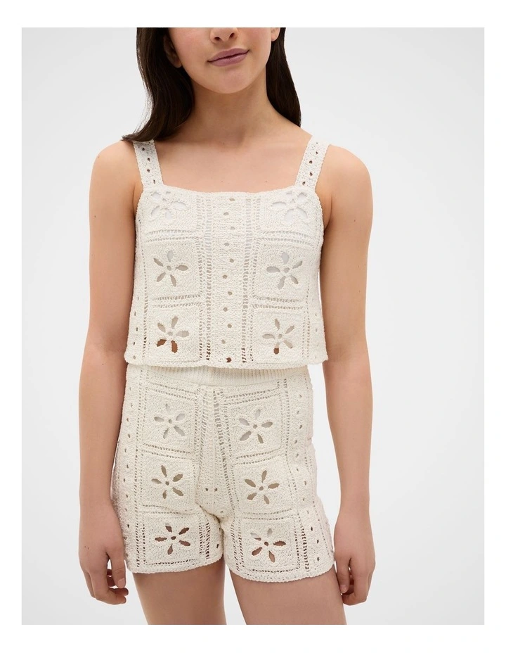 Crochet Cami in Classic Cream image 3