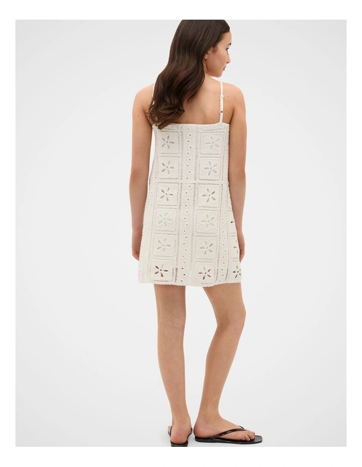 Crochet Dress in Classic Cream image 2