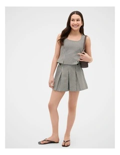Gingham Short in Chocolate