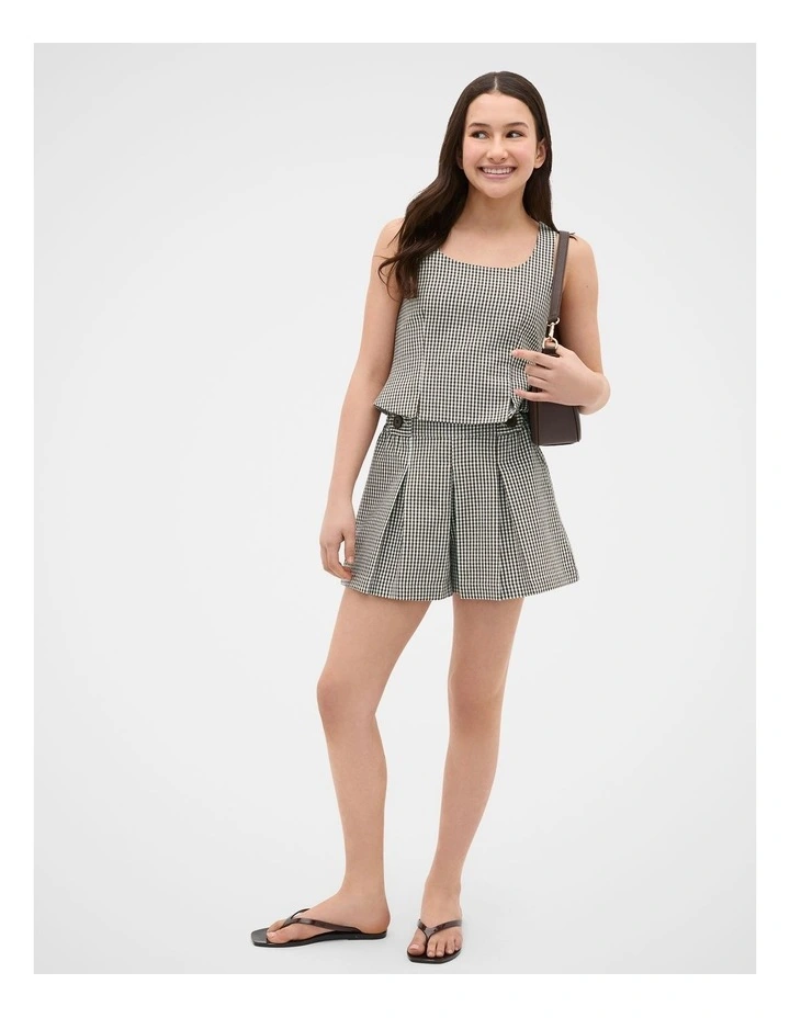 Gingham Short in Chocolate image 1