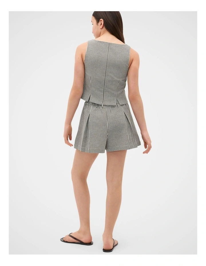 Gingham Short in Chocolate image 3