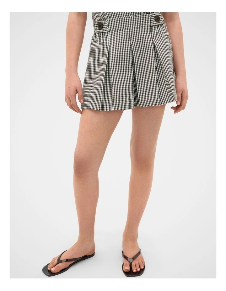 Gingham Short in Chocolate image 4