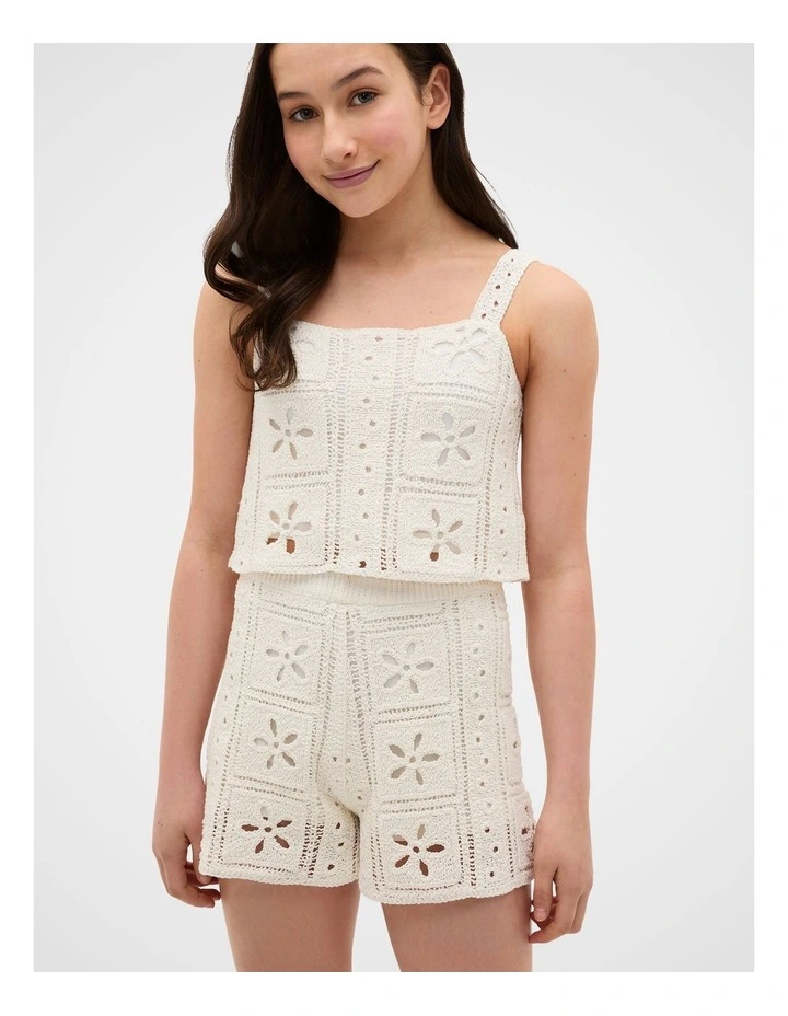 Crochet Short in Classic Cream image 4