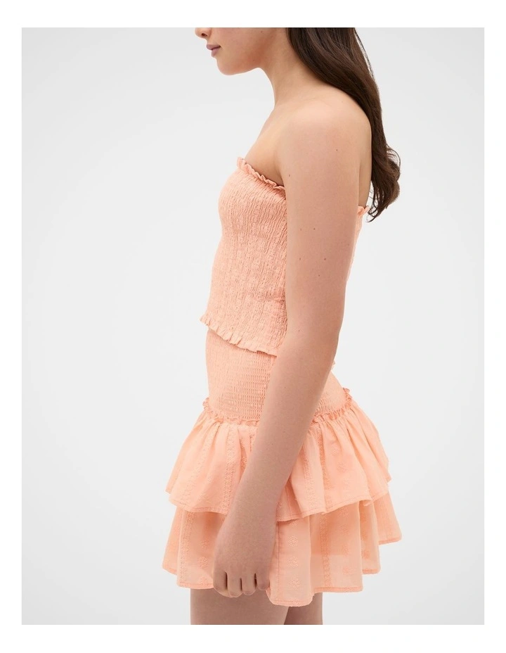 Shirred Top in Peach image 2