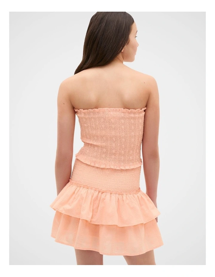 Shirred Top in Peach image 4