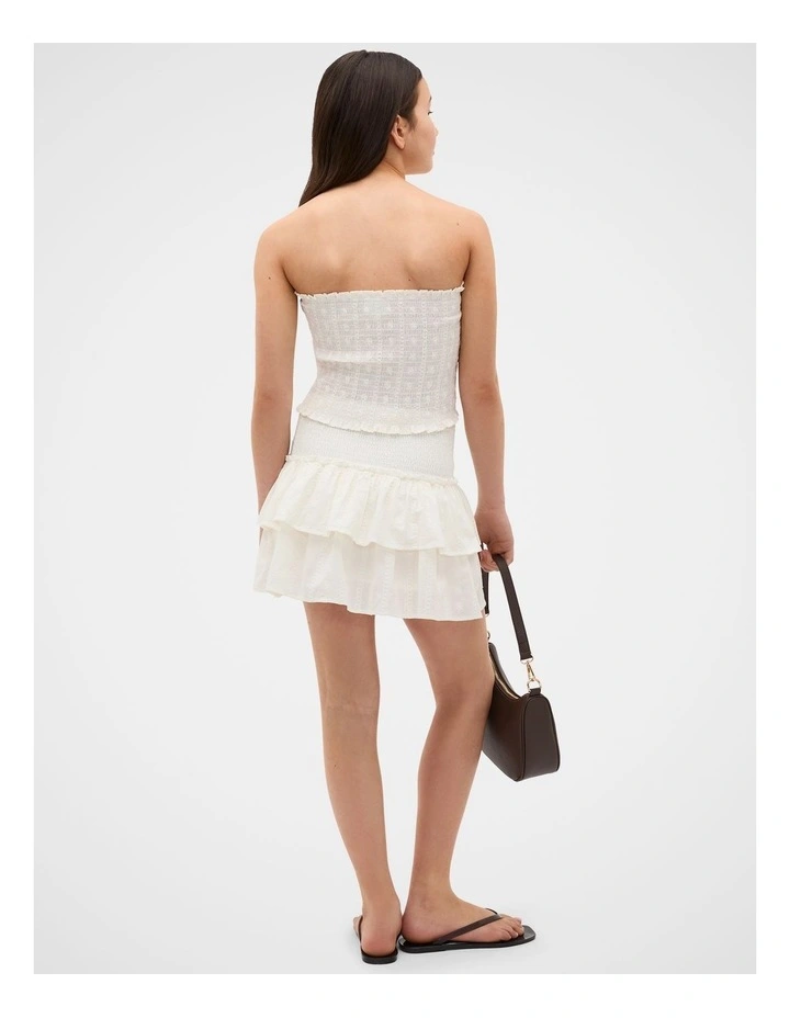 Shirred Top in Classic Cream image 4