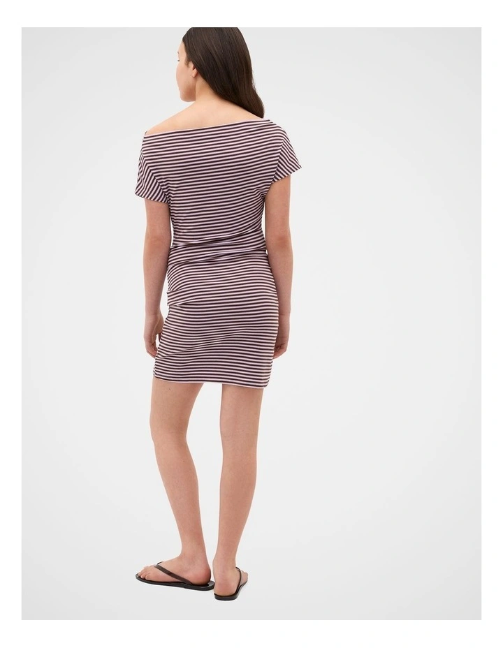 Off Shoulder Dress in Multi image 4