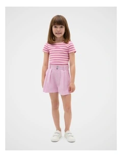 Stripe Logo Rib Tee