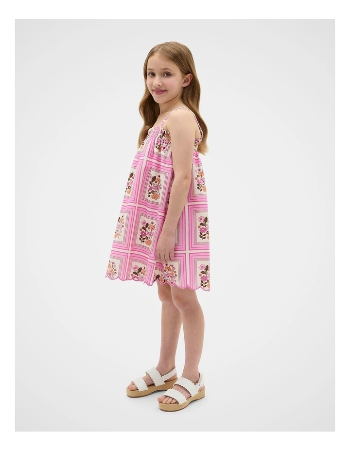 Scarf Print Scallop Dress image 3
