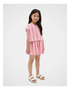 Stripe Terry Skirt in Multi